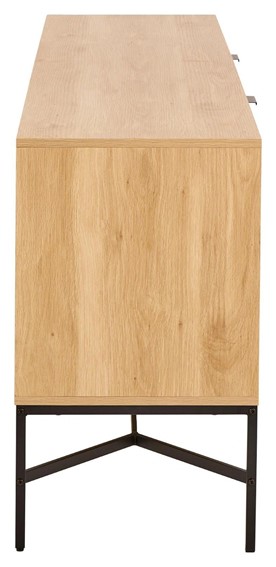 Komoda JAIPUR Czarny/Dąb Bielony