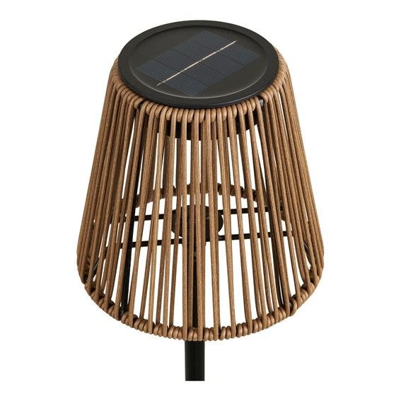 Lampa Stołowa SALFORD Solarna Czarny/Naturalny