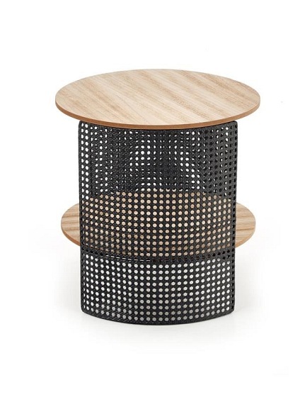 Ława Trafica 41x41 Naturalny/Czarny