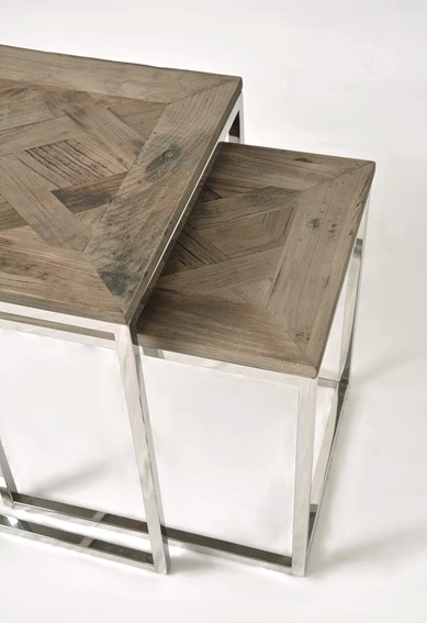 Zestaw Stolików GLAMOUR GL1538/39 Brązowy/Szary