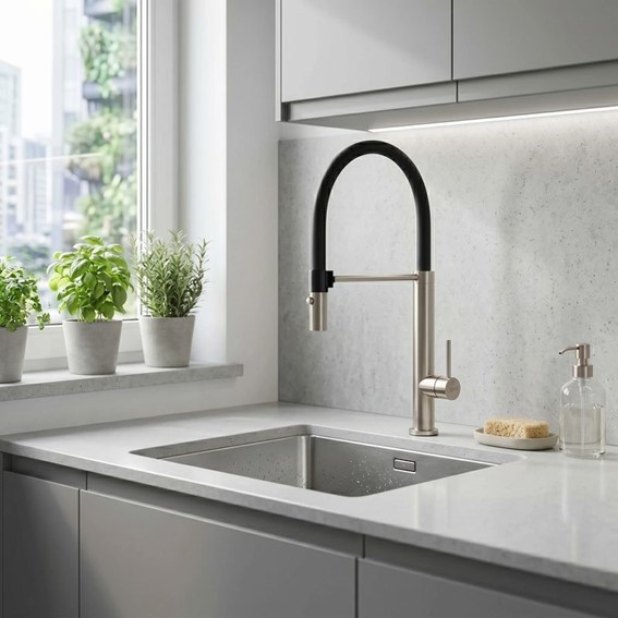 Bateria Kuchenna VIERA Nikiel Szczotkowany