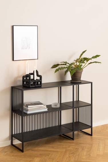 Regał STRINGTON Niski Czarny