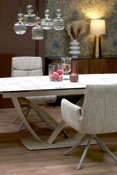 Stół Rozkładany BENJAMIN (160-240)x90 Beżowy/Kaszmir