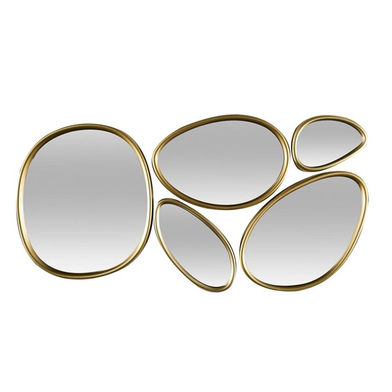 Zestaw 5 Luster ORGANIC SHAPE Złoty