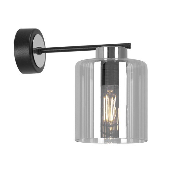 Kinkiet LUNA K-5528 Czarny/Grafitowy/Srebrny