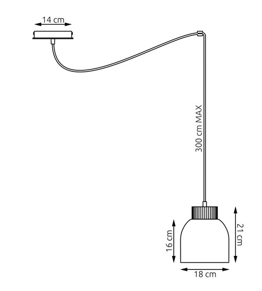 Lampa Wisząca KRU 1 Beżowy
