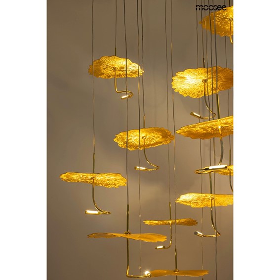 Lampa Wisząca LEAFS DISC Złoty