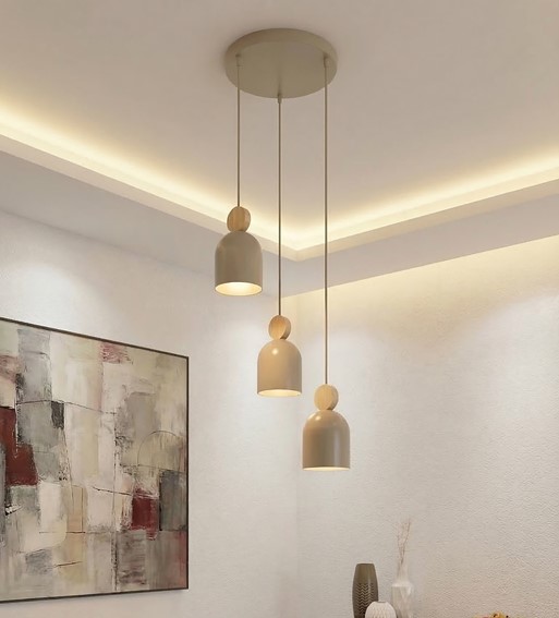 Lampa Wisząca MESI 3 PREM Beżowy