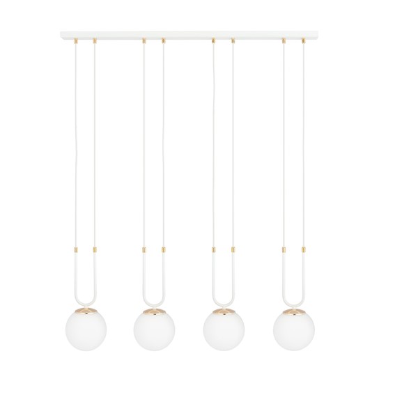 Lampa Wisząca GLAM 4 Biały/Opal