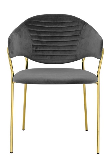 Krzesło NAOMI Szary/Złoty