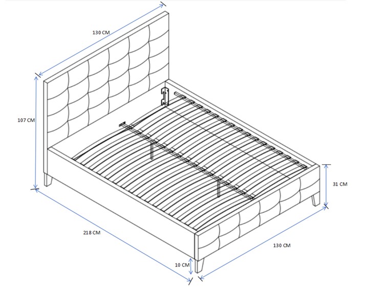 Łóżko Tapicerowane LT4-FX 120x200 Beżowy