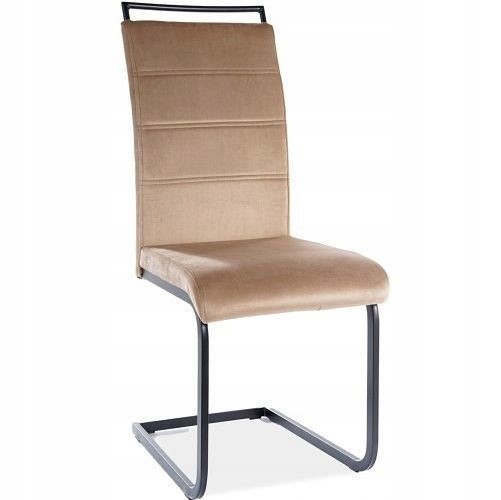 Krzesło H441 Velvet Czarny/Beż Tap.191