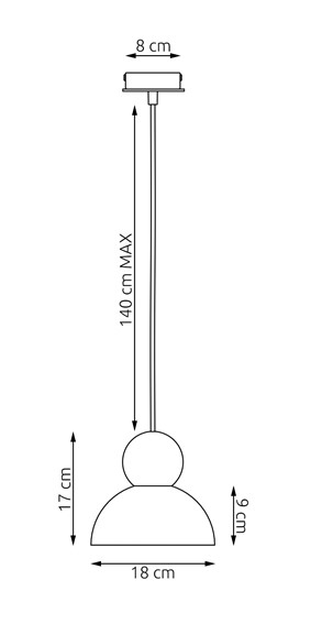 Lampa Wisząca KAKI 1S Beżowy