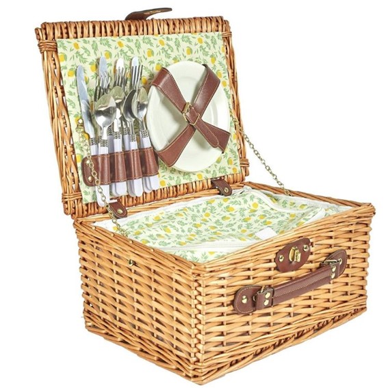 Kosz Piknikowy dla Czterech Osób Zielony