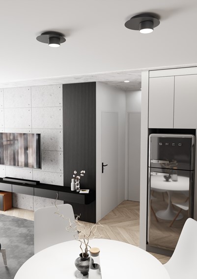 Lampa Sufitowa BOLX 1 Czarny