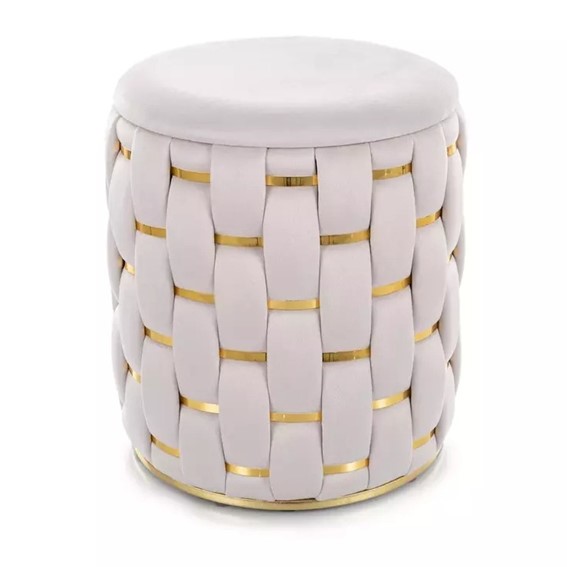 Puf TIARA Velvet Jasny Beż