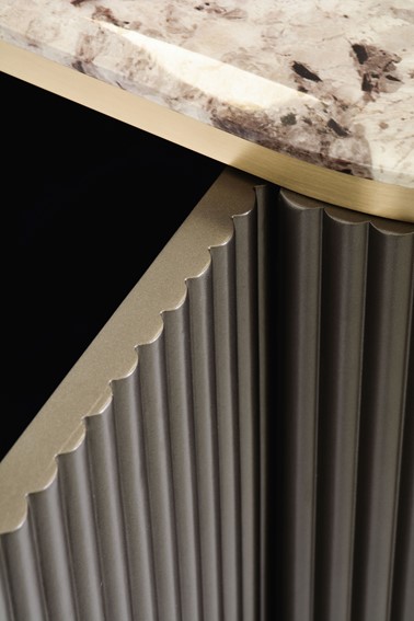 Komoda STILIG ST917 Grafitowy/Złoty