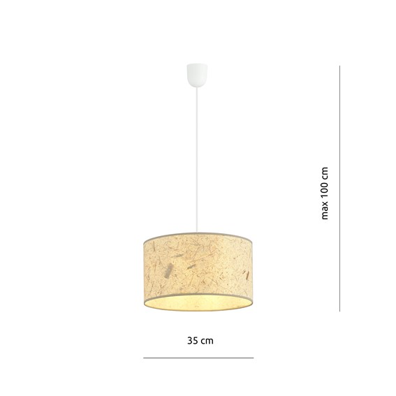 Lampa Wisząca ASTON 1 CORK Naturalny