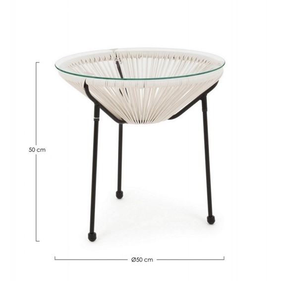 Stolik Ogrodowy PARKER fi50 Biały