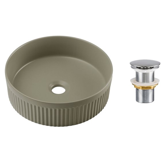 Zestaw Umywalkowy z Korkiem Click-Clack BEYOND Zielony Mat