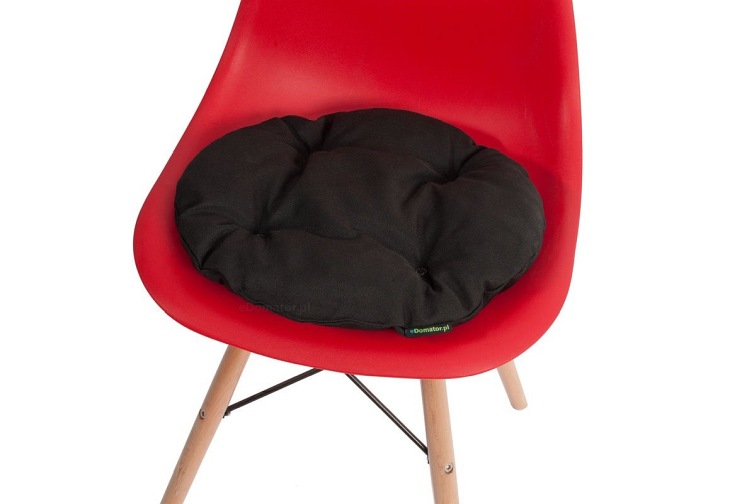 Okrągła Poduszka na Krzesło Ofelia 36cm Czarny