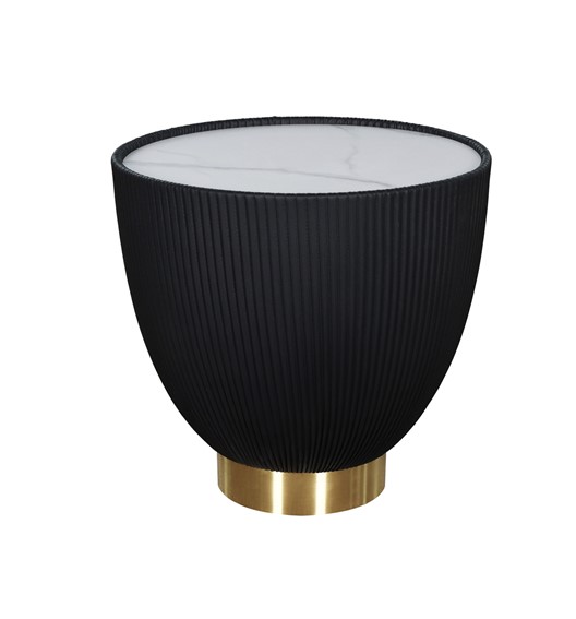 Stolik MODIG M69 fi47 Czarny/Biały/Złoty