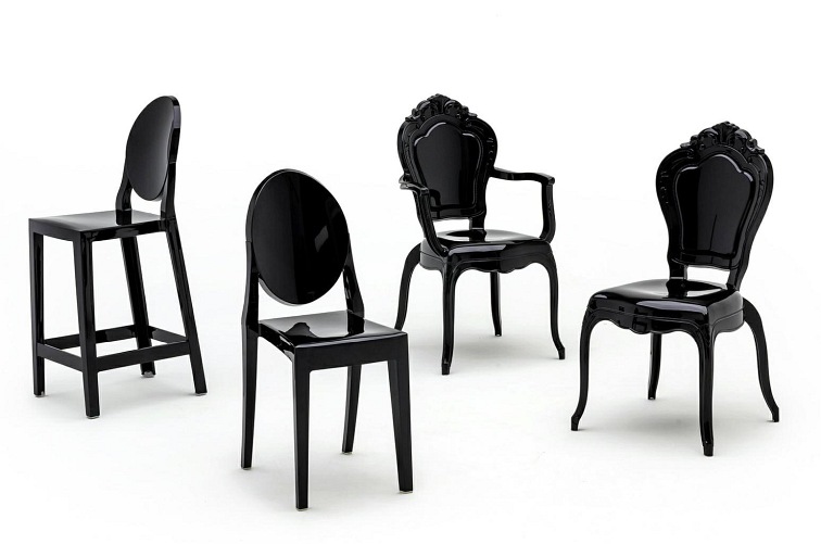 Krzesło KING ARM Czarny/Poliwęglan