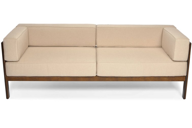 Sofa Ogrodowa EDEN 3 Osobowa Brązowy/Beżowy