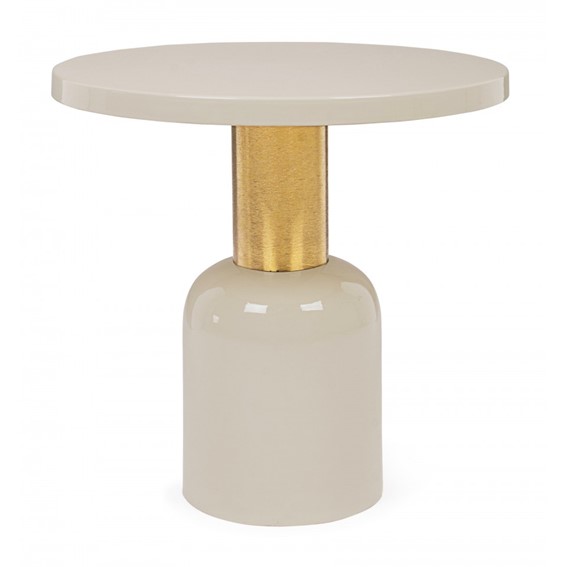 Stolik Kawowy NALIMA Fi50,5cm Beżowy