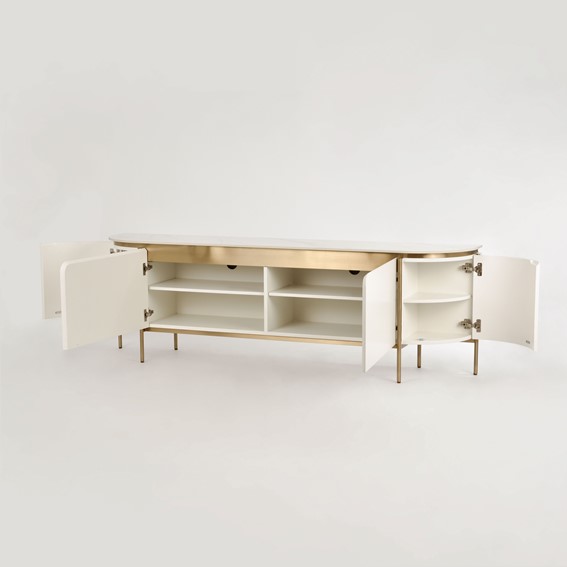 Komoda RTV STILIG ST120 Beż/Złoty