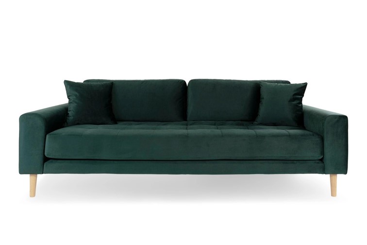 Sofa Trzyosobowa LIDO Butelkowa Zieleń/Naturalny