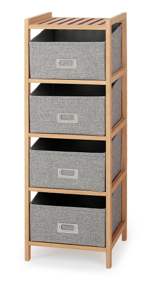 Regał Reg10 Naturalny/Popielaty Skandynawski