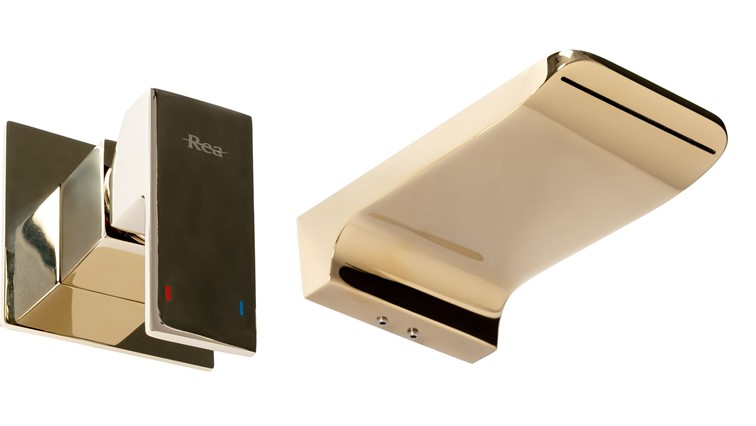 Bateria Umywalkowa Podtynkowa MASON Złoty