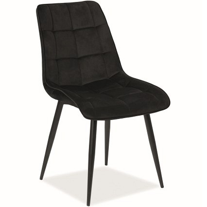 Krzesło CHIC Velvet Czarny/Czarny