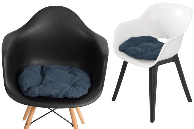 Poduszka na Krzesło KAMILA 40cm Granatowy