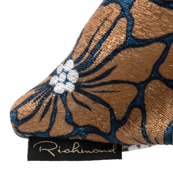 Poduszka Dekoracyjna VALERY 50x50cm Złoty/Granatowy/Biały