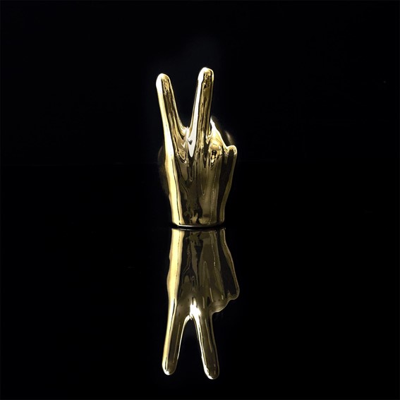 Dekoracja/Figurka Dłoń VICTORIA Palec Złoty
