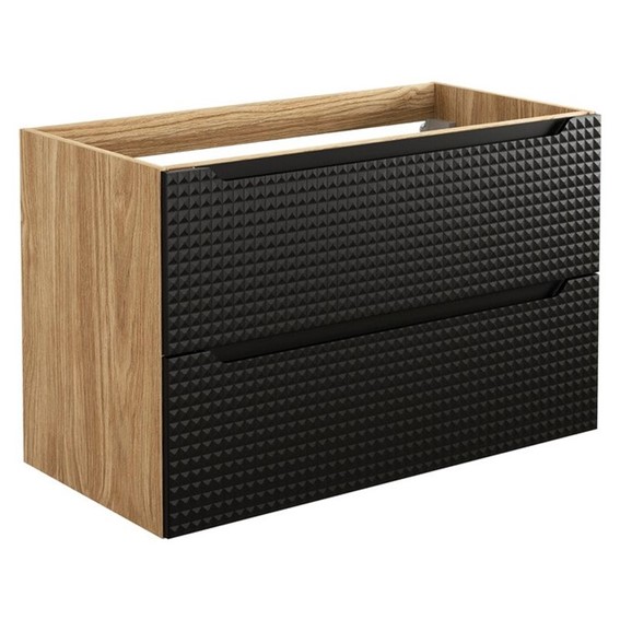 Szafka pod Umywalkę LUXOR Dąb Olejowany/Czarny Mat