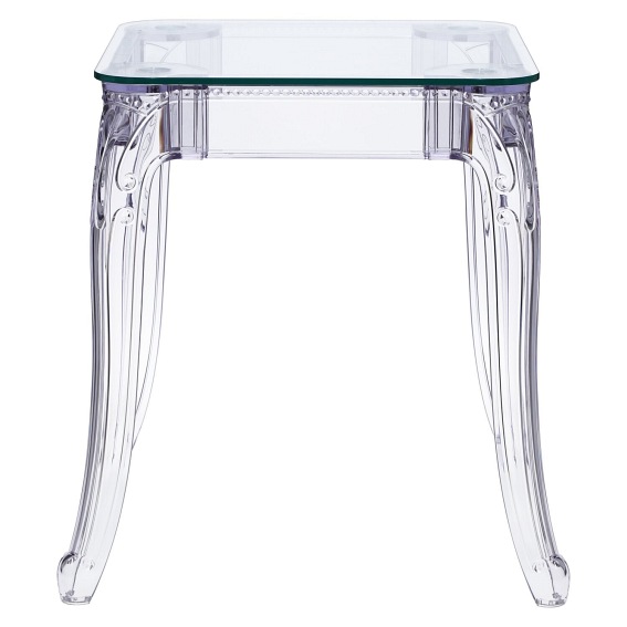 Stół GHOST 62x62cm transparentny