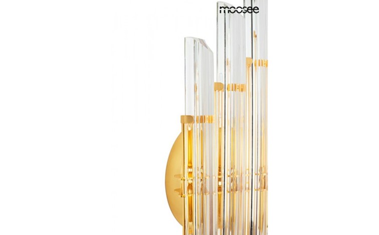 Lampa Ścienna PALAZZO Złoty/Transparentny