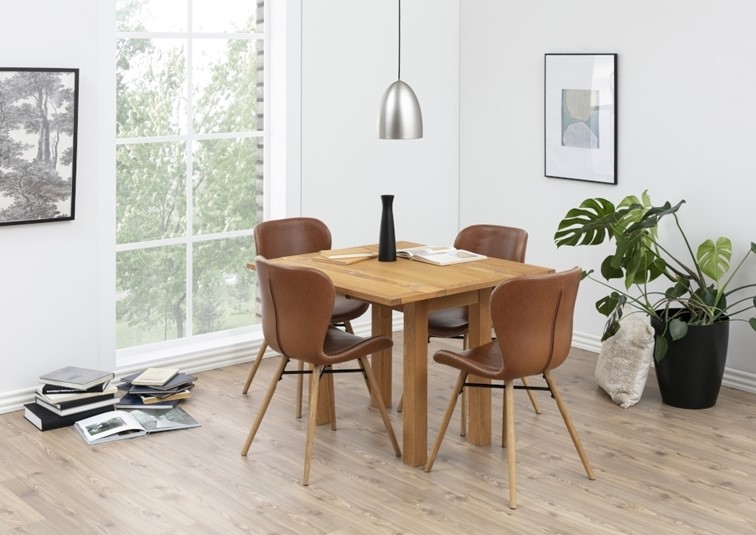 Stół Rozkładany KENLEY 100x90 Naturalny