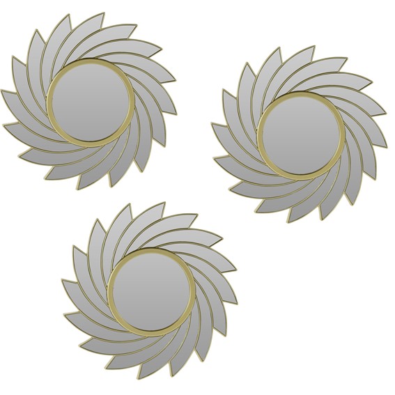 Zestaw 3 Luster ROWLEY Złote