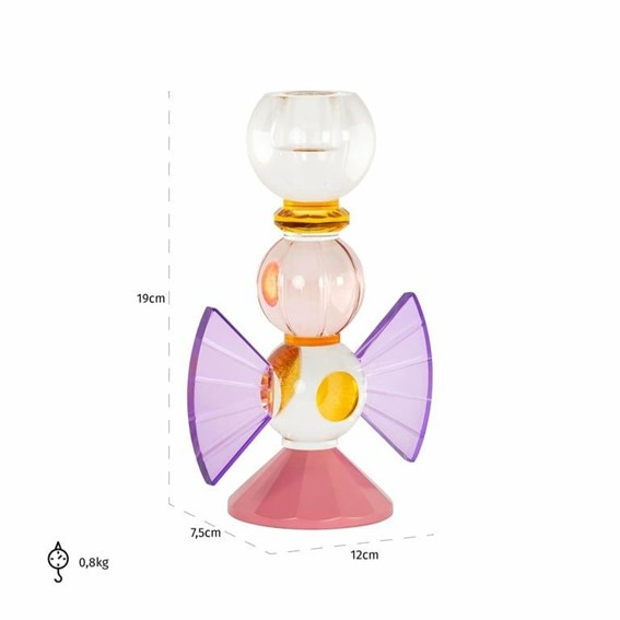 Świecznik LIONY Różowy