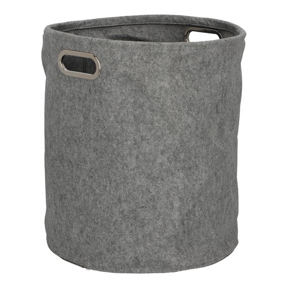 Zestaw 2 Pudełek Filcowych Okrągłe Szare