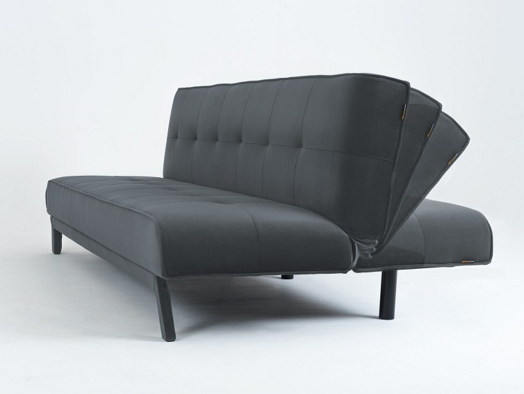 Sofa Rozkładana 3 os. Modes L 210x90x78 Szary Bez/Czarny