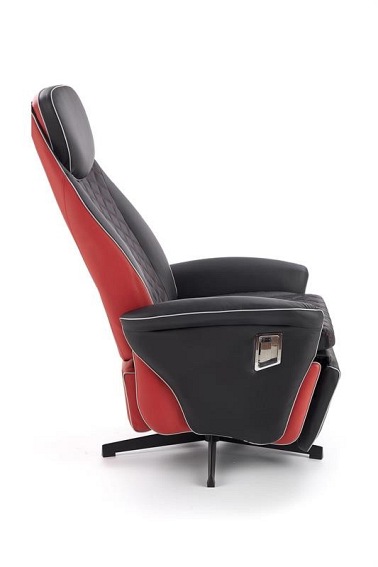 Fotel Wypoczynkowy Camaro 72(146)x77x112(86) Czarny/Czerwony