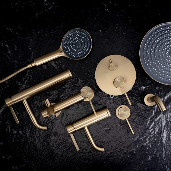 Bateria Wannowa FOSTER Złoty Szczotkowany