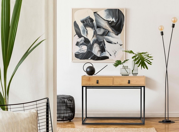 Konsola ABBOTT Dąb/Czarna