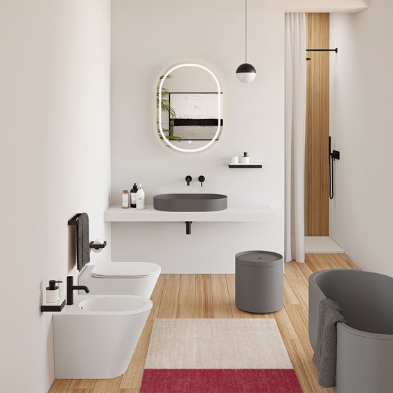 Umywalka Nablatowa IRIS 71 Szary Mat