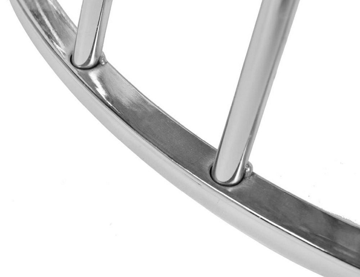 Stół GLAM WALNUT Fi110cm Orzech/Chrom